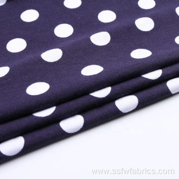 Dot Pattern Knitted Prints Spandex Fabric Cottons